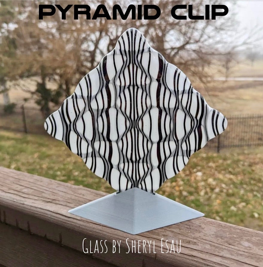 Pyramid stand on glass